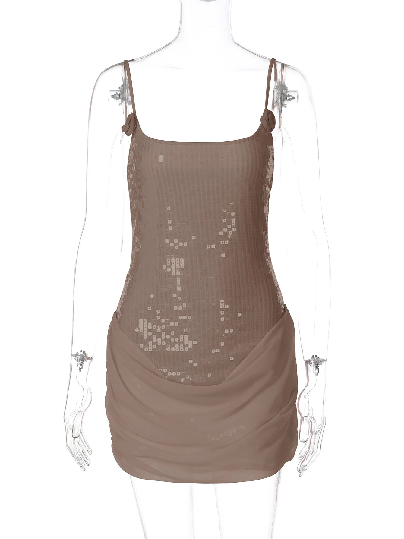 Norvelly Seraphina Ruched Patchwork Sequins