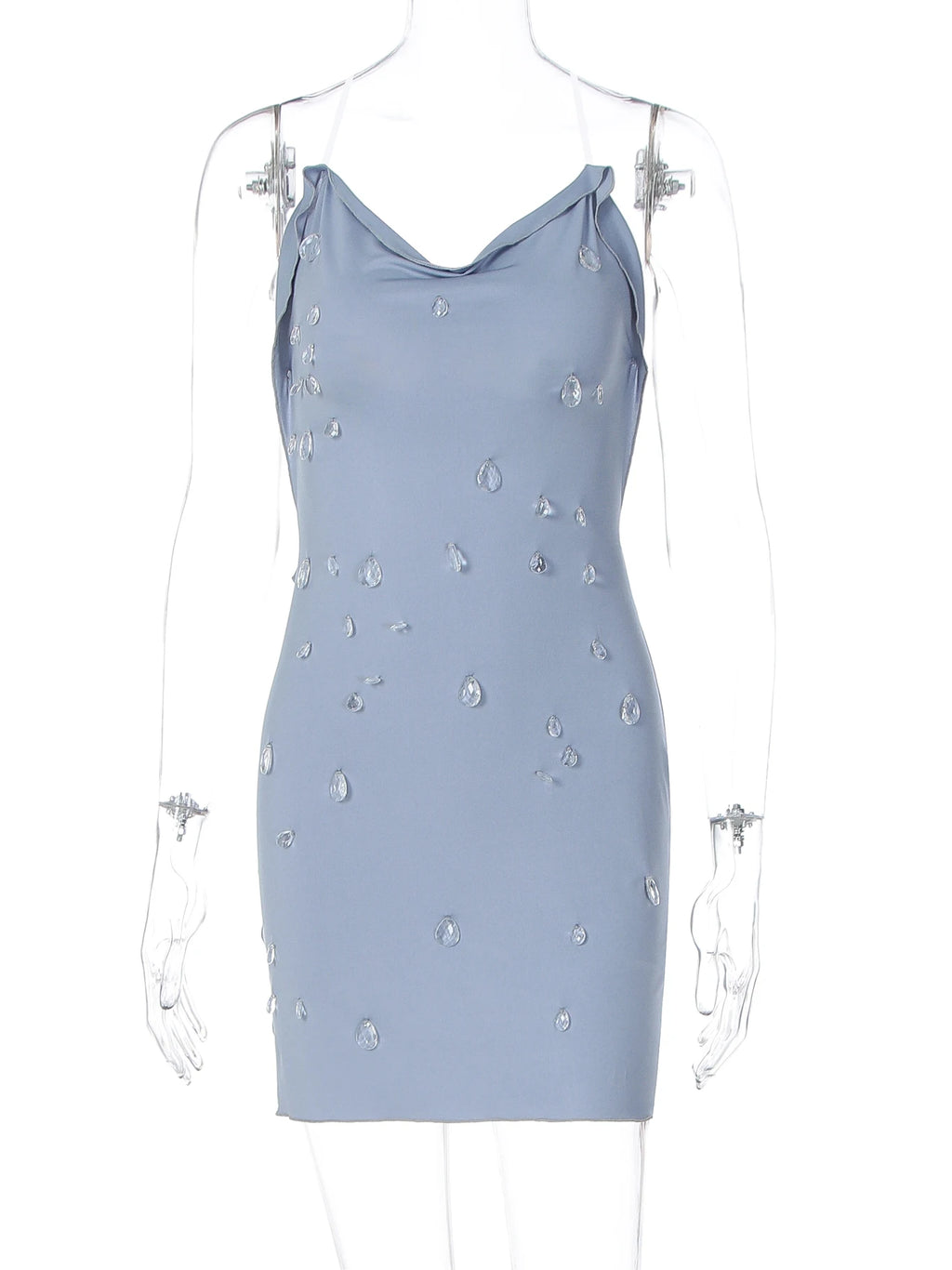 Norvelly Celeste Crystal Mini Dress